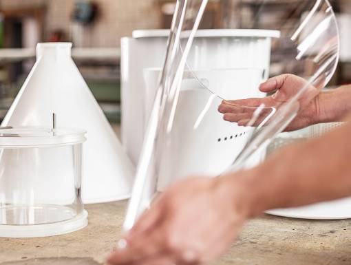 Bauteile aus transparentem Kunststoff